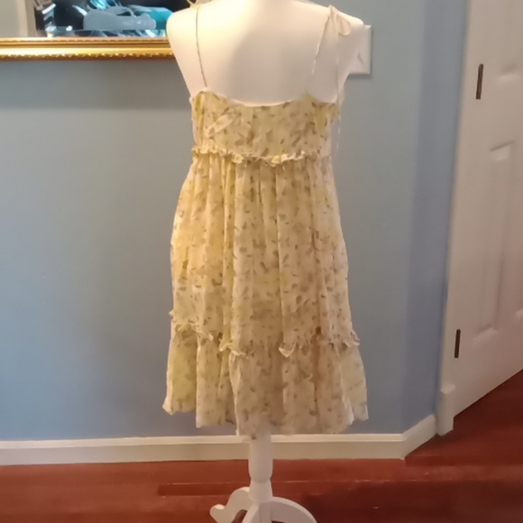 Maronie yellow floral tie strap dress boutique - Picture 6 of 7
